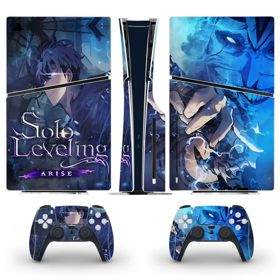 Solo Leveling PS5 Slim Disc Skin – Console & Controller Vinyl Decal Set