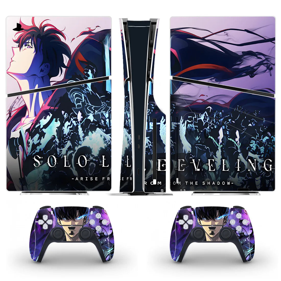 Solo Leveling PS5 Slim Disc Skin – Console & Controller Vinyl Decal Set