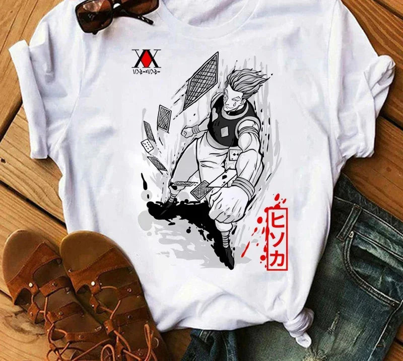 Hunter x Hunter Graphic Print T-Shirt – Women’s Vintage Casual Style