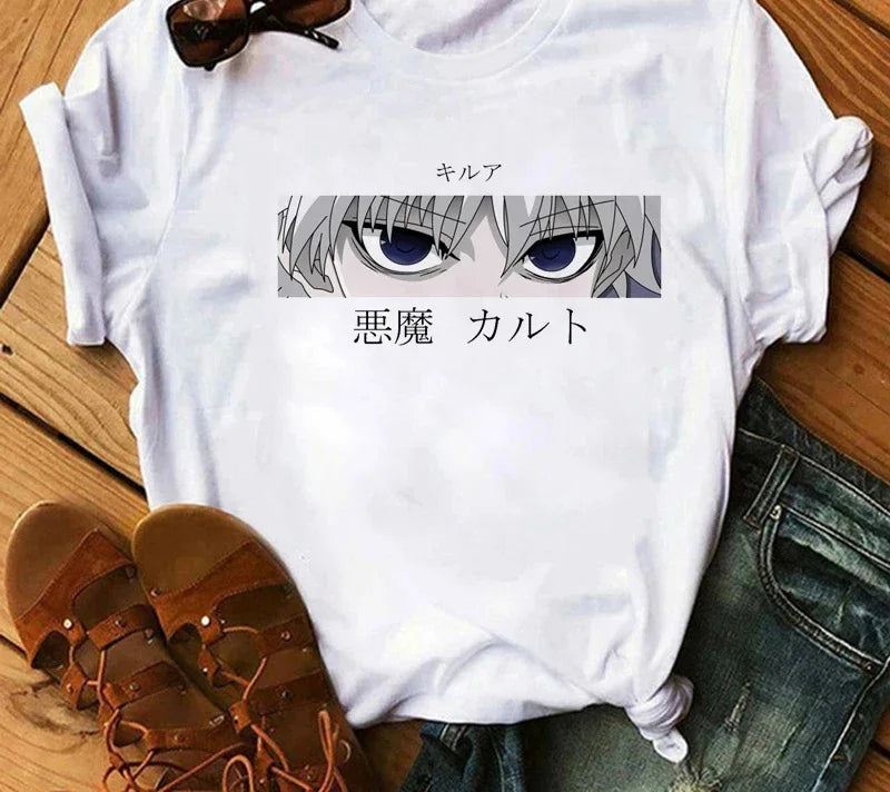 Hunter x Hunter Graphic Print T-Shirt – Women’s Vintage Casual Style