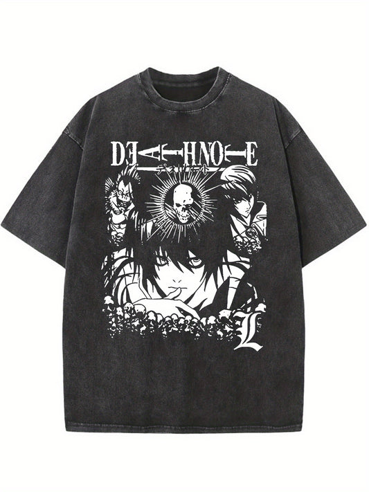 Death Note Retro Washed Short Sleeved T-shirt