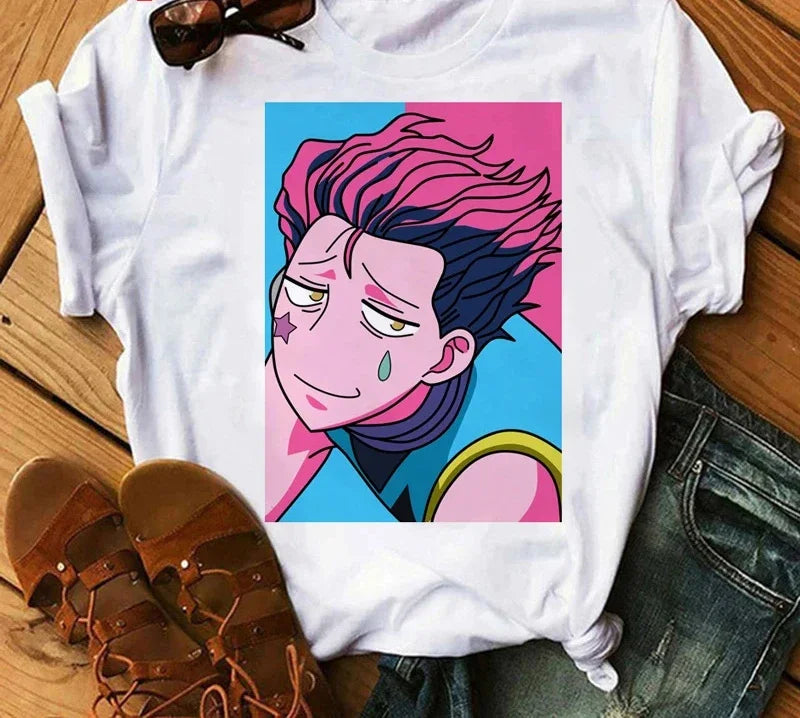 Hunter x Hunter Graphic Print T-Shirt – Women’s Vintage Casual Style