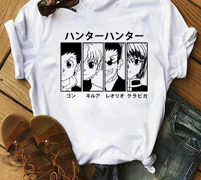 Hunter x Hunter Graphic Print T-Shirt – Women’s Vintage Casual Style