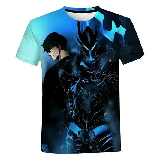 Solo Leveling 3D Print Quick-Dry T-Shirt – Oversized Anime Tee