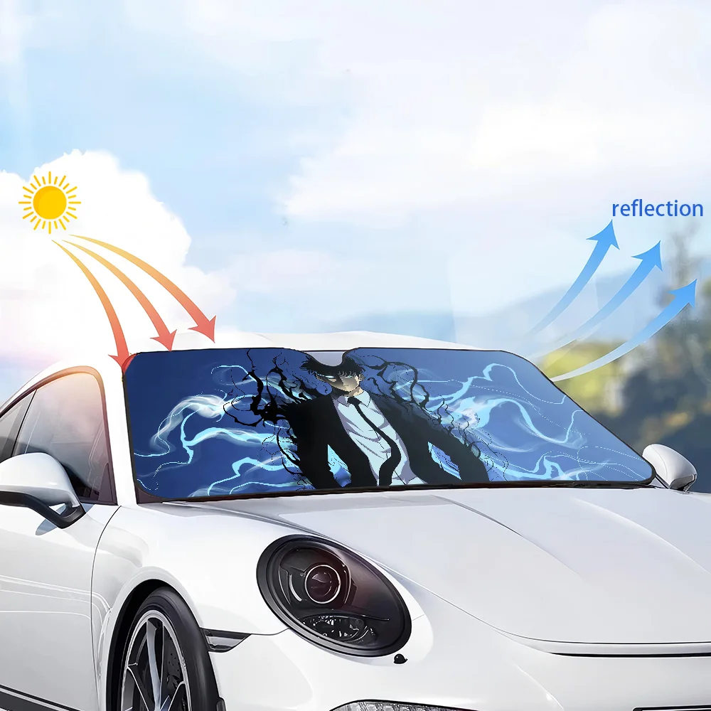 Solo Leveling Boho Sun Shade Panel for Car