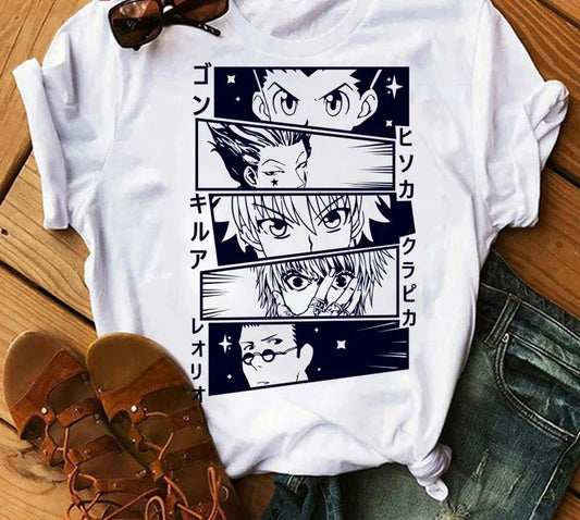 Hunter x Hunter Graphic Print T-Shirt – Women’s Vintage Casual Style
