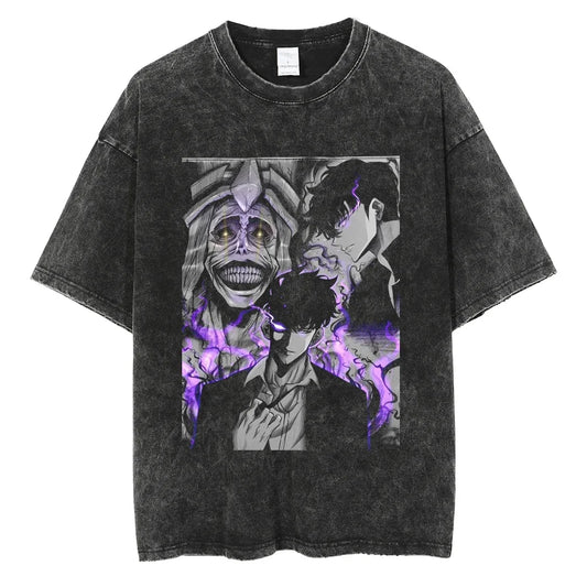 Solo Leveling Washed Cotton Printed T-Shirt
