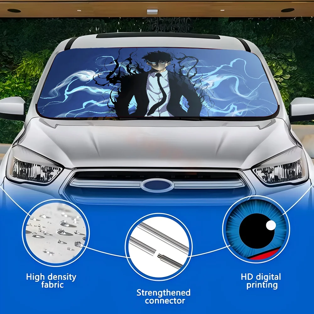 Solo Leveling Boho Sun Shade Panel for Car