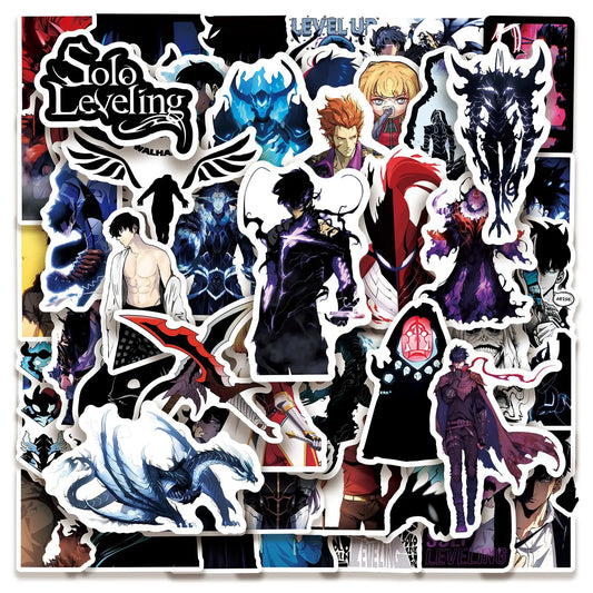 50pcs Solo Leveling Anime Stickers – Waterproof Decals for Laptop, Luggage & More
