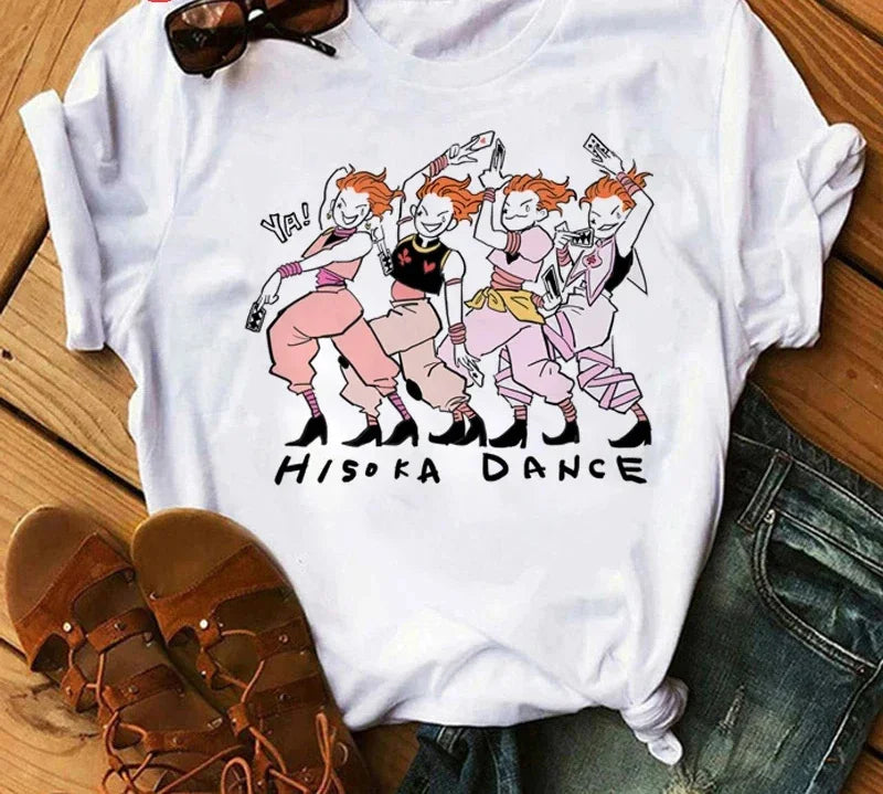 Hunter x Hunter Graphic Print T-Shirt – Women’s Vintage Casual Style